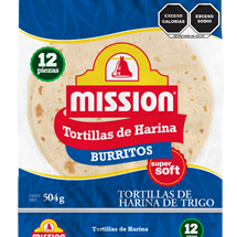 Mission® Tortillas de Harina de Trigo Burritos 12pz