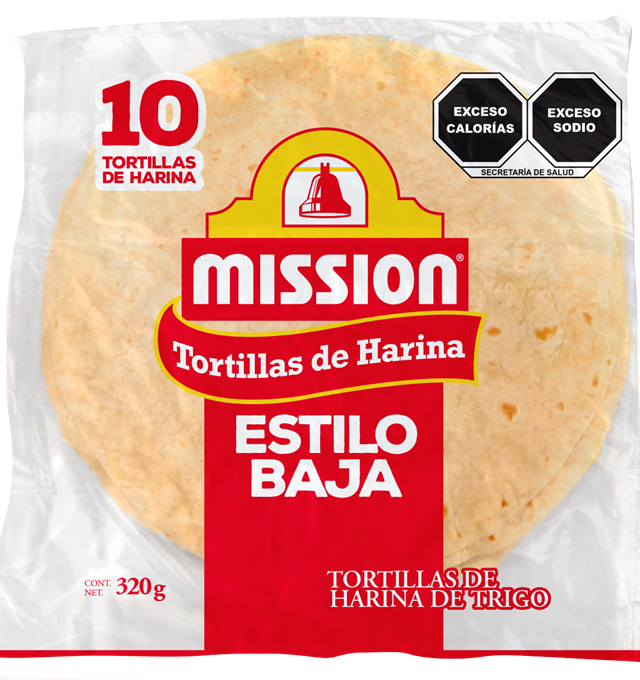 402140 RENDER MISSION TORTILLA TRIGO 10 PZ ESTILO BAJA NOM